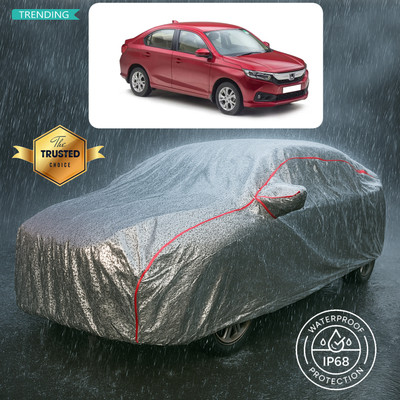 PAGORA Car Cover For Honda Amaze VX i-DTEC (With Mirror Pockets)(Silver)