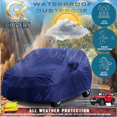 Tamanchi Autocare Car Cover For Mahindra Thar (With Mirror Pockets)(Blue)