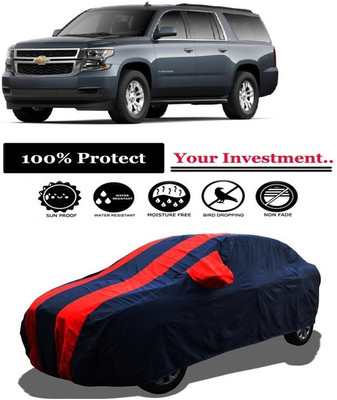 Amexride Car Cover For Chevrolet Tahoe 5.3L V8 (With Mirror Pockets)(Red)