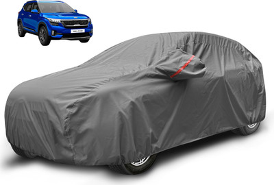 Auto Hub Car Cover For Kia SELTOS (With Mirror Pockets)(Grey)