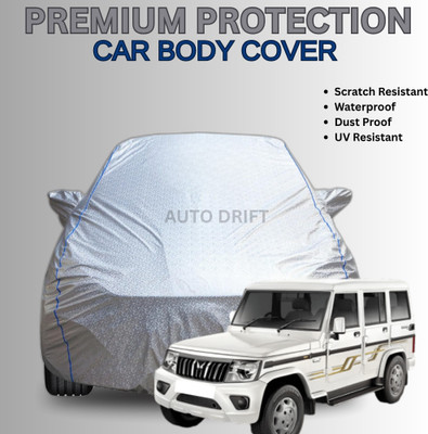 Auto Drift Car Cover For Mahindra Bolero, Bolero 2.5 Diesel, Bolero Camper 2WD PS BS3, Bolero Camper 4WD PS BS3, Bolero Camper Di Long 4WD BS3 Refresh, Bolero Camper GOLD 2WD BS3 Refresh, Bolero Camper GOLD VX 2WD BS3 Refresh, Bolero Camper HUBER 2WD BS3 Refresh, Bolero DI AC BS III, Bolero DI NON A