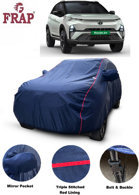 Frap Car Cover For Tata Nexon, Nexon EV, Nexon Facelift (With Mirror Pockets)(Blue, For 2023 Models)
