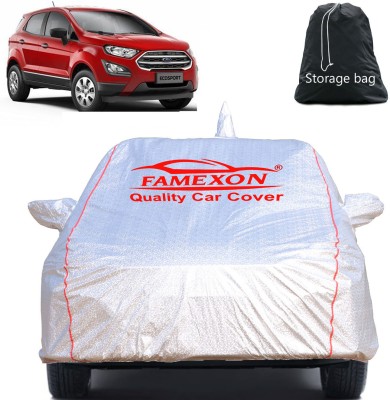 FAMEXON Car Cover For Ford Ecosport, Ecosport 1.2P Titanium MT, Ecosport 1.5 Diesel Ambiente Diesel (With Mirror Pockets)(Silver)