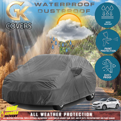 Tamanchi Autocare Car Cover For Honda Amaze (With Mirror Pockets)(Grey)