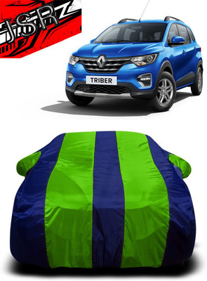 J S R Car Cover For Hyundai Triber RXZ Petrol (With Mirror Pockets)(Green, Blue)