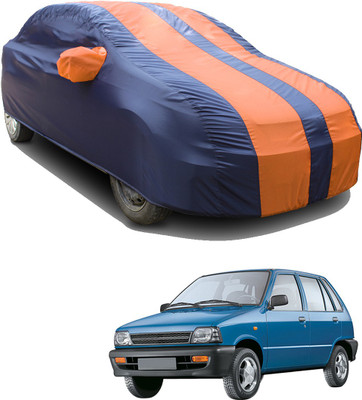 SS FOR YOUR SMART NEEDS Car Cover For Maruti 800 (With Mirror Pockets)(Orange, Blue)