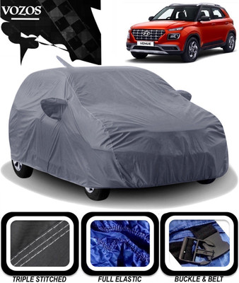 VOZOS Car Cover For Hyundai Venue (With Mirror Pockets)(Grey)