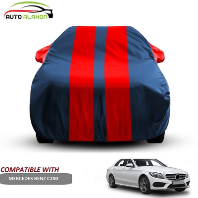 AUTO ALAXON Car Cover For Mercedes Benz C200 (With Mirror Pockets)(Blue, Red)