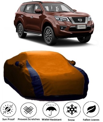 Genipap Car Cover For Nissan Terra (With Mirror Pockets)(Orange, Blue)
