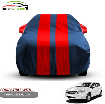 AUTO ALAXON Car Cover For Chevrolet Sail UVA (With Mirror Pockets)(Blue, Red)