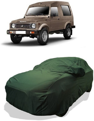 Coxtor Car Cover For Maruti Suzuki Gypsy 1000 (With Mirror Pockets)(Green)