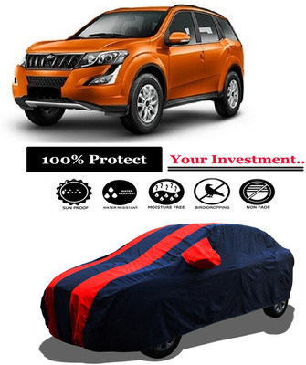 Amexride Car Cover For Mahindra XUV500 W7 AT Diesel (With Mirror Pockets)(Red)