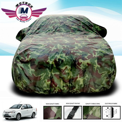 MoTRoX Car Cover For Toyota Etios (Without Mirror Pockets)(Green)