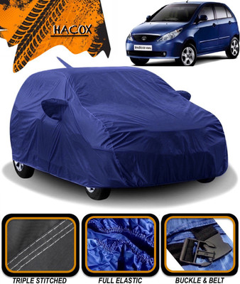 HACOX Car Cover For Tata Indica Vista (With Mirror Pockets)(Blue)