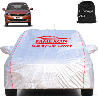 FAMEXON Car Cover For Tata Tigor (With Mirror Pockets)(Silver)