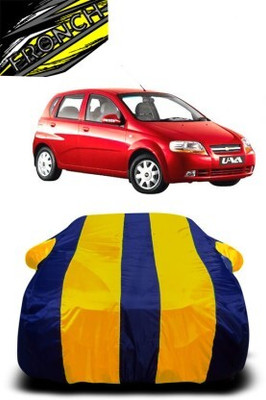 FRONCH Car Cover For Chevrolet UVA (With Mirror Pockets)(Yellow, Blue)