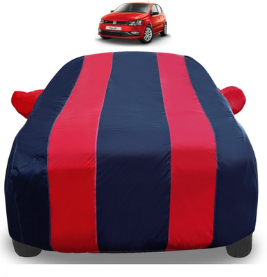 Auto Hub Car Cover For Volkswagen Polo GT (With Mirror Pockets)(Red)