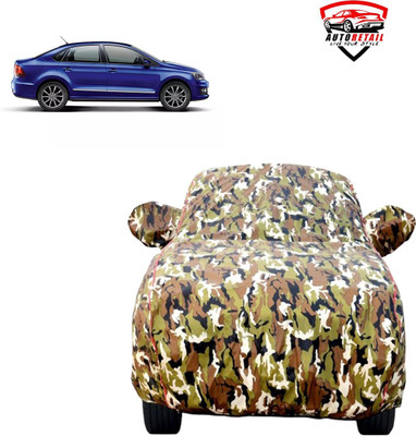 AutoRetail Car Cover For Volkswagen Vento (With Mirror Pockets)(Multicolor)