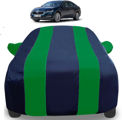Amanzo Car Cover For Skoda New Octavia (With Mirror Pockets)(Green)