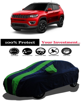 Amexride Car Cover For Jeep Compass 2.0 Longitude Option Diesel (With Mirror Pockets)(Green)