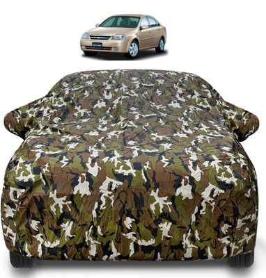 Auto Hub Car Cover For Chevrolet Optra (With Mirror Pockets)(Brown)