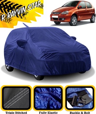 R Rayvin Star Car Cover For Tata Indicab (With Mirror Pockets)(Blue)