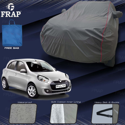 Frap Car Cover For Renault Pulse (With Mirror Pockets)(Grey, Red)