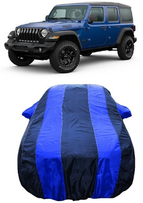 Wegather Car Cover For Jeep Wrangler Unlimited 4X4 (With Mirror Pockets)(Blue)