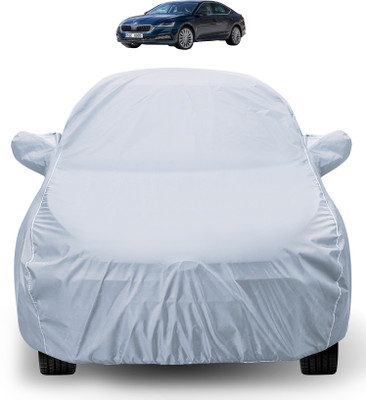 Auto Hub Car Cover For Skoda Octavia (With Mirror Pockets)(Silver)