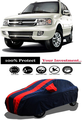 Amexride Car Cover For Tata Safari VTT LX (With Mirror Pockets)(Red)