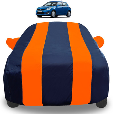 Auto Hub Car Cover For Maruti Swift (With Mirror Pockets)(Orange)