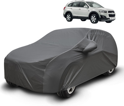 Auto Hub Car Cover For Chevrolet Captiva (With Mirror Pockets)(Grey)