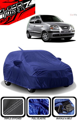 J S R Car Cover For Hyundai Santro 1.0i (With Mirror Pockets)(Blue)