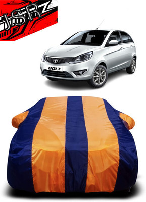 J S R Car Cover For Tata Bolt Quadrajet XT Diesel (With Mirror Pockets)(Orange, Blue)