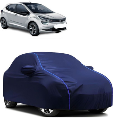 Autohaux Car Cover For Tata Altroz XT Petrol (With Mirror Pockets)(Blue)