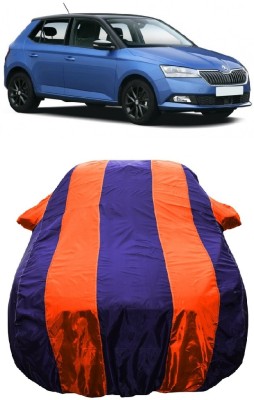 Wegather Car Cover For Skoda Fabia 1.2 TFSI Petrol (With Mirror Pockets)(Orange)