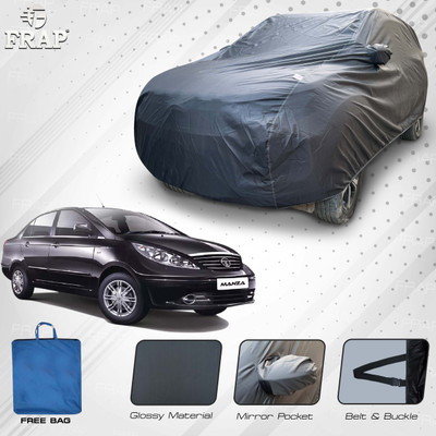 Frap Car Cover For Tata Indigo Manza, Manza, Manza EX, Manza GLX, Manza VX (With Mirror Pockets)(Grey)