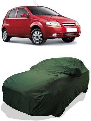 Coxtor Car Cover For Chevrolet Uva 1.2LT (With Mirror Pockets)(Green)