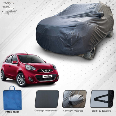 Carigiri Car Cover For Nissan Micra (With Mirror Pockets)(Grey)