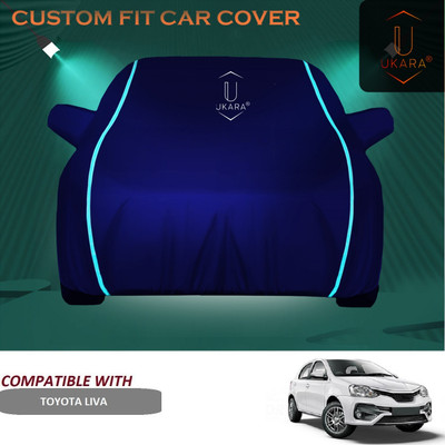 Ukara Car Cover For Toyota Liva (With Mirror Pockets)(Blue)