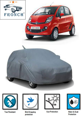 FRONCH Car Cover For Tata Nano Genx (With Mirror Pockets)(Grey)