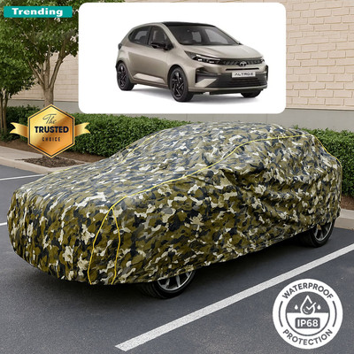 GOSHIV-car and bike accessories Car Cover For Tata Altroz (With Mirror Pockets)(Yellow, Black)