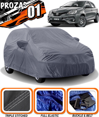 prozas Car Cover For Toyota Etios Liva (With Mirror Pockets)(Grey)