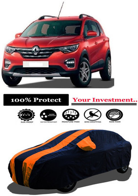 Amexride Car Cover For Renault Triber RXE Petrol (With Mirror Pockets)(Orange)