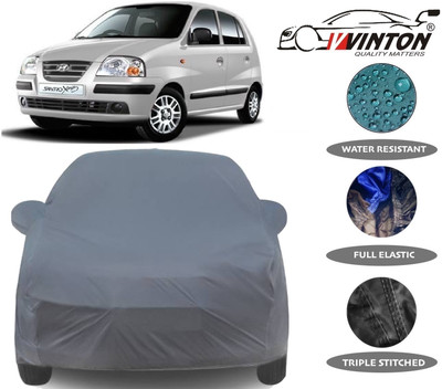 V VINTON Car Cover For Hyundai Santro Xing (With Mirror Pockets)(Grey)