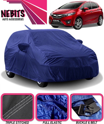NEBITS Car Cover For Honda Jazz (With Mirror Pockets)(Blue)