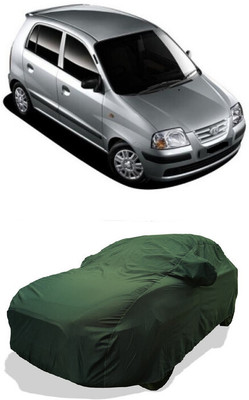 Coxtor Car Cover For Hyundai Santro Xing GL LPG (With Mirror Pockets)(Green)
