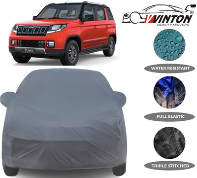 V VINTON Car Cover For Mahindra TUV300 (With Mirror Pockets)(Grey)