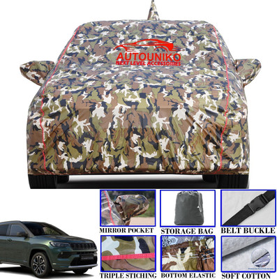 autouniko Car Cover For Jeep Compass (With Mirror Pockets)(Multicolor)