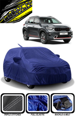 FRONCH Car Cover For Kia Sonet (With Mirror Pockets)(Blue)